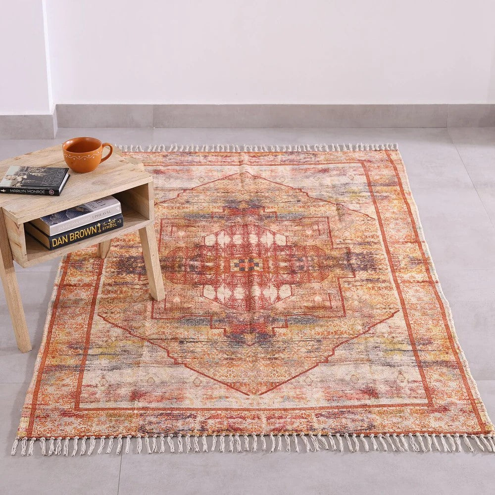 Cultural Mosaic Boho Cotton & Wool Rug