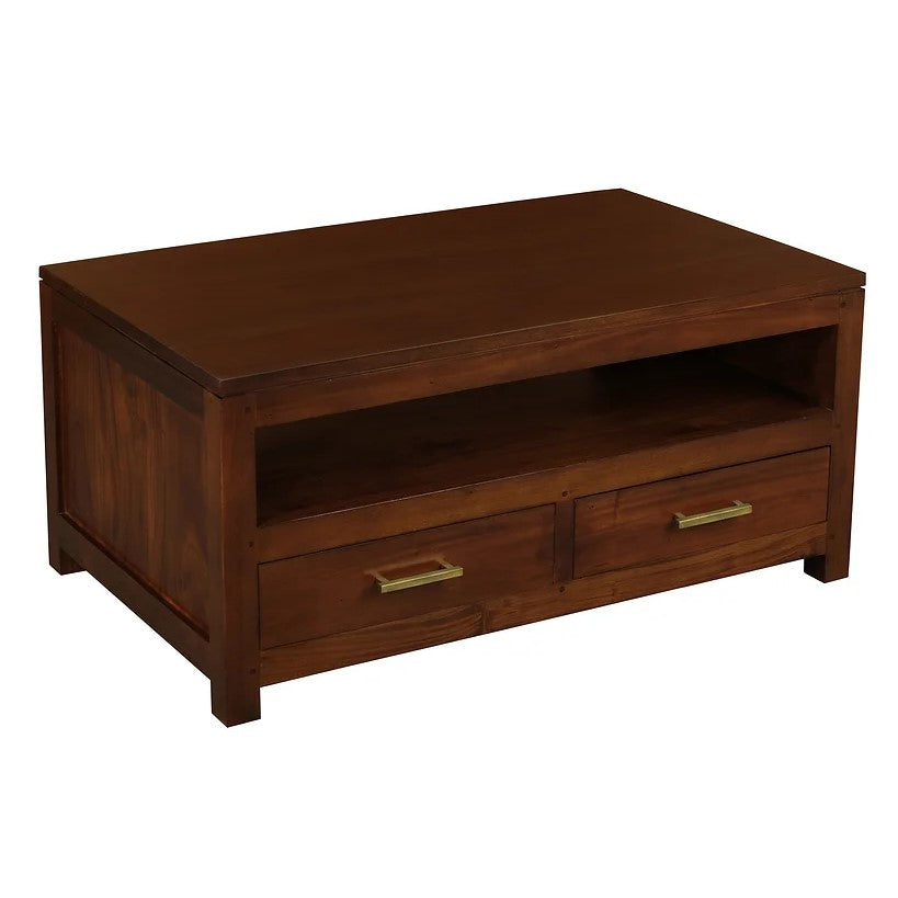 Curated Elegance 4 Drawer Coffee Table - Brown