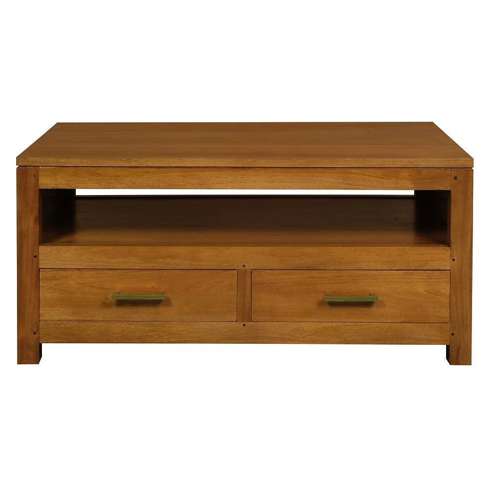 Curated Elegance 4 Drawer Coffee Table - Light Brown