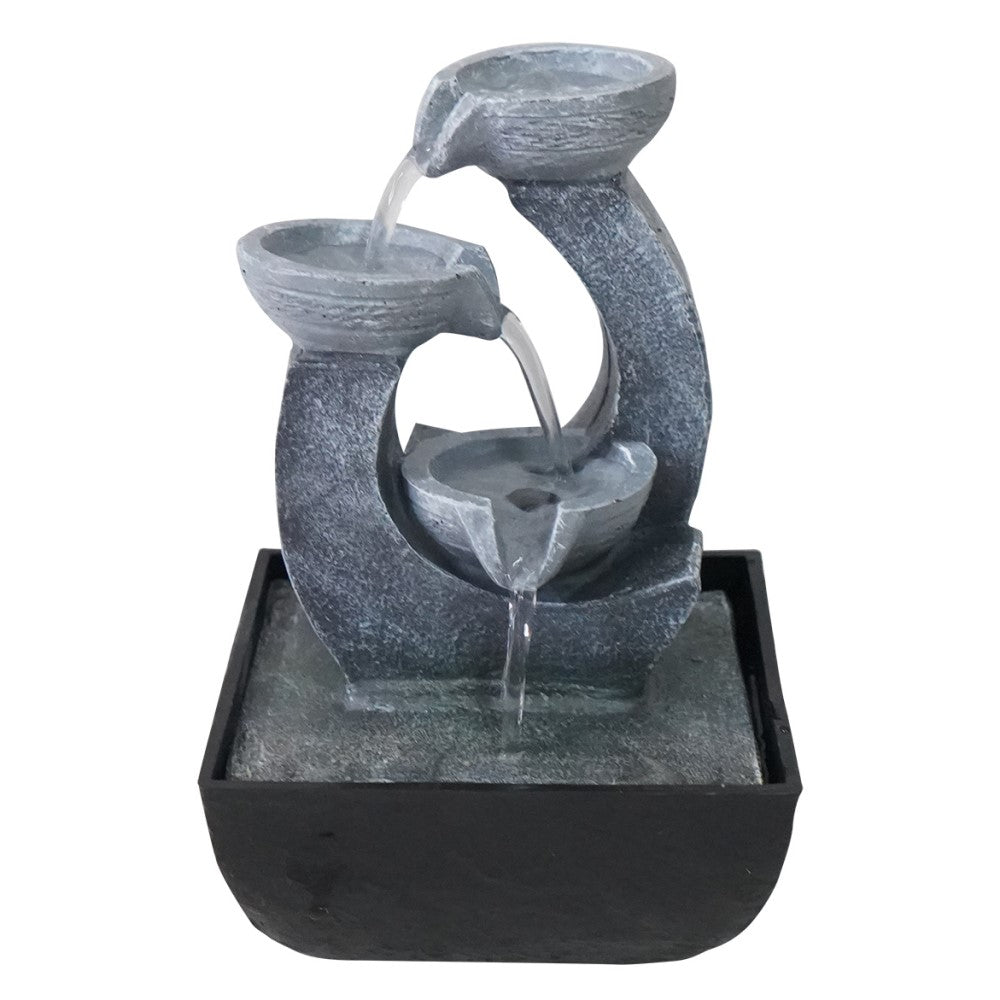 Curl Pots Polyresin Fountain Tabletop Decor