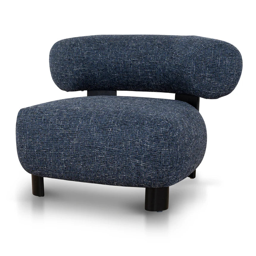 Curved Comfort Accent Lounge Chair - Blue