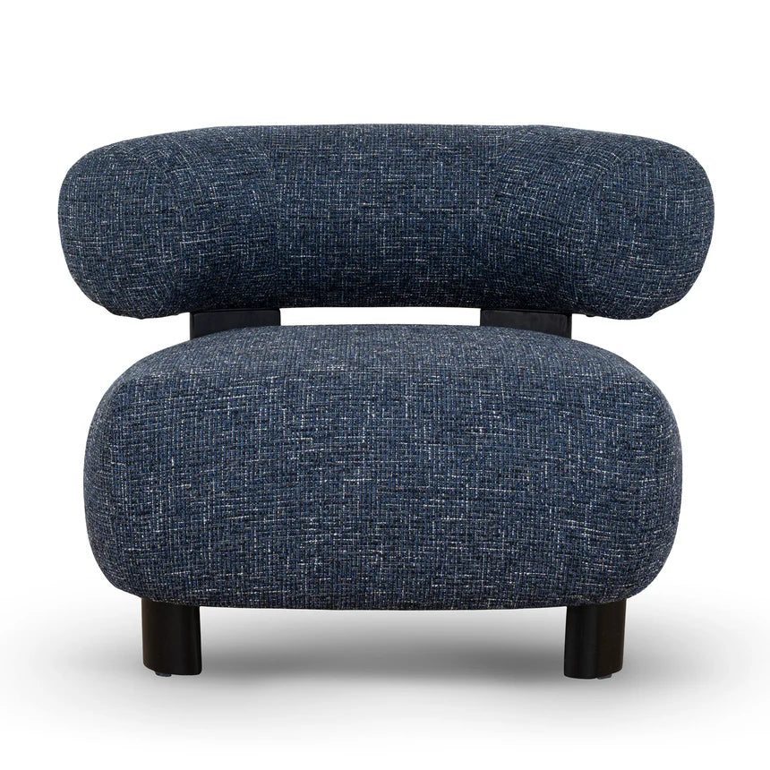 Curved Comfort Accent Lounge Chair - Blue