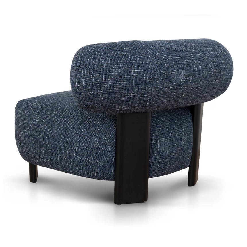 Curved Comfort Accent Lounge Chair - Blue