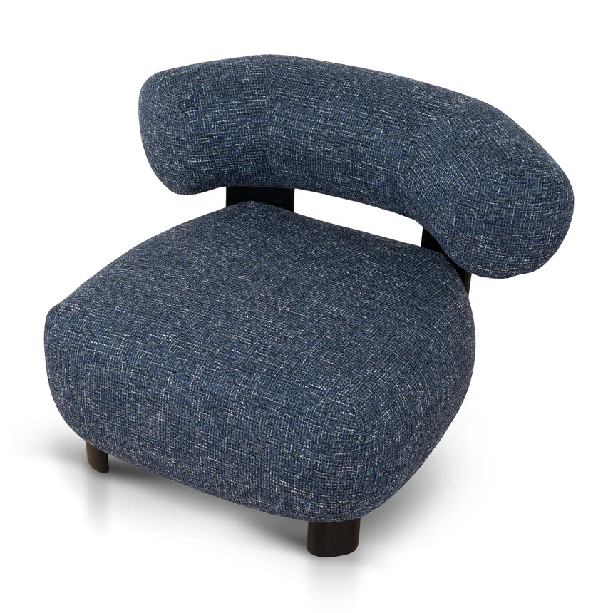 Curved Comfort Accent Lounge Chair - Blue