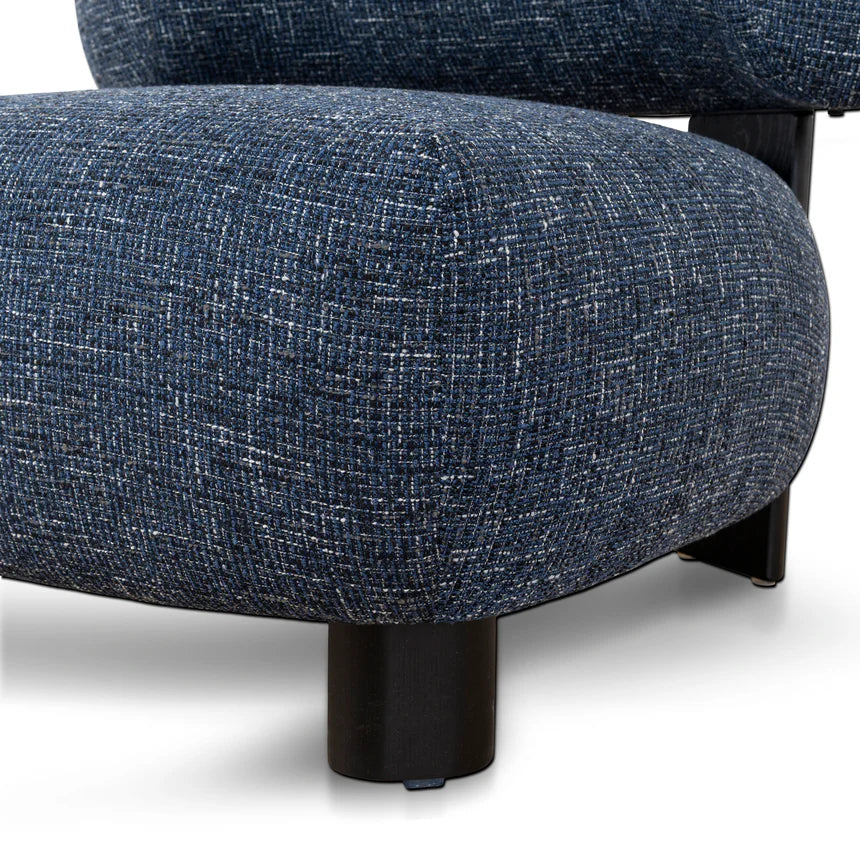 Curved Comfort Accent Lounge Chair - Blue
