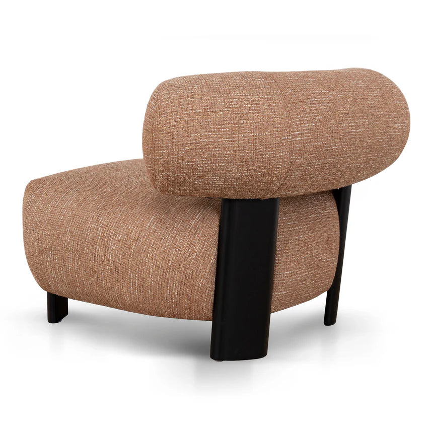 Curved Comfort Accent Lounge Chair - Brown