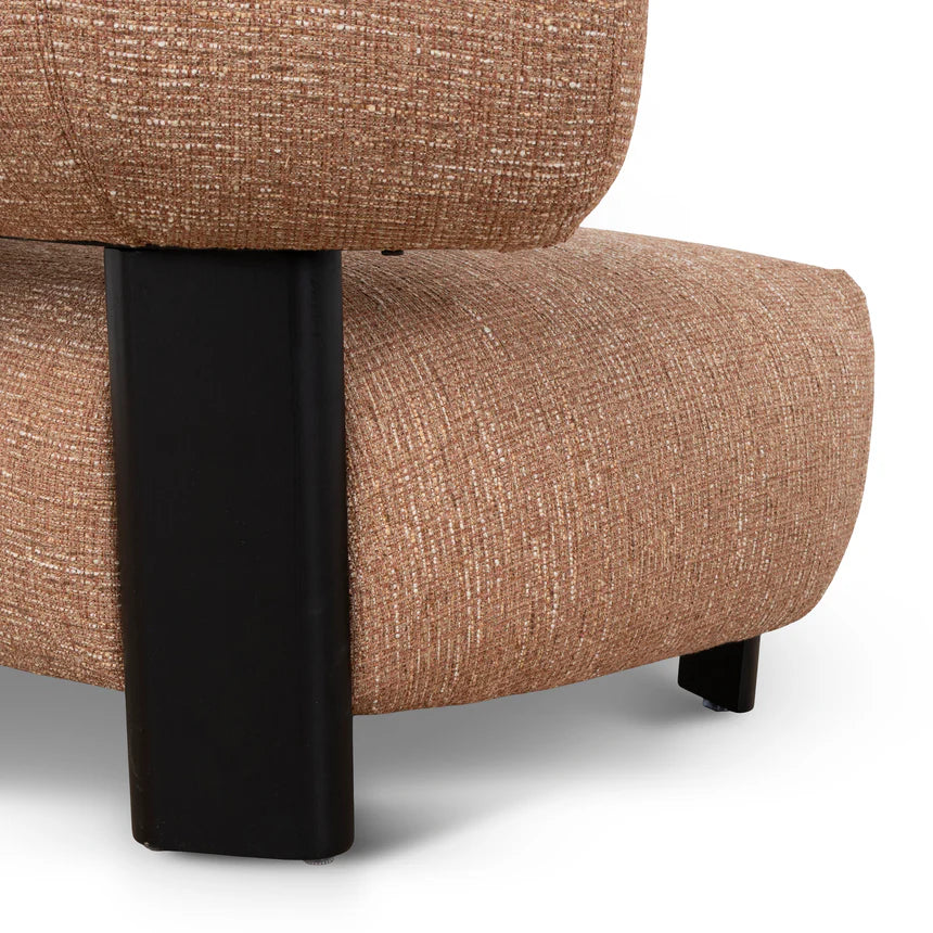 Curved Comfort Accent Lounge Chair - Brown