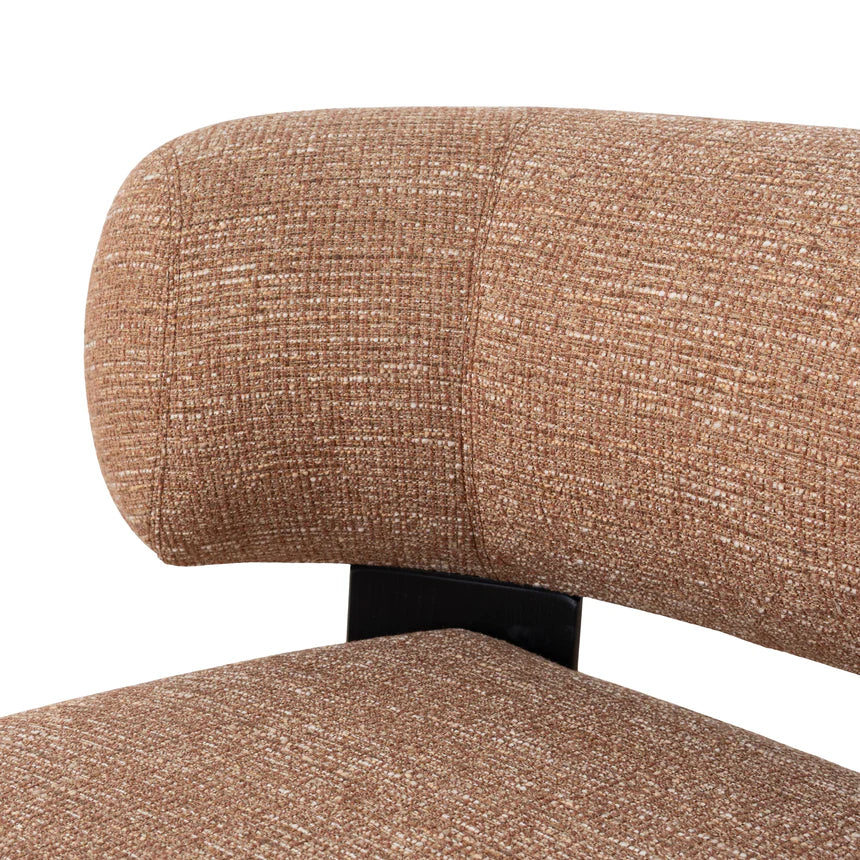 Curved Comfort Accent Lounge Chair - Brown