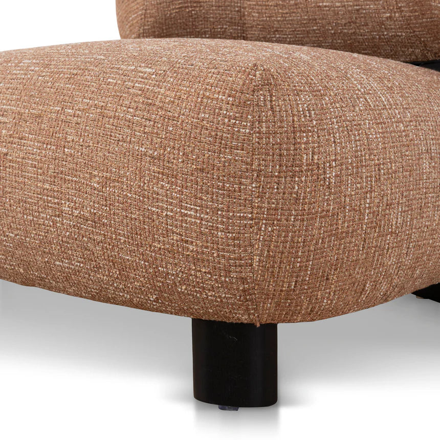 Curved Comfort Accent Lounge Chair - Brown