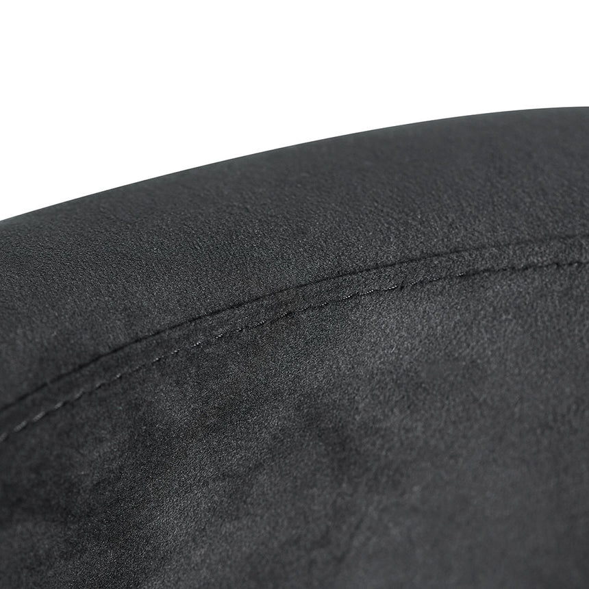 Cushioned Metal Dining Chair - Black