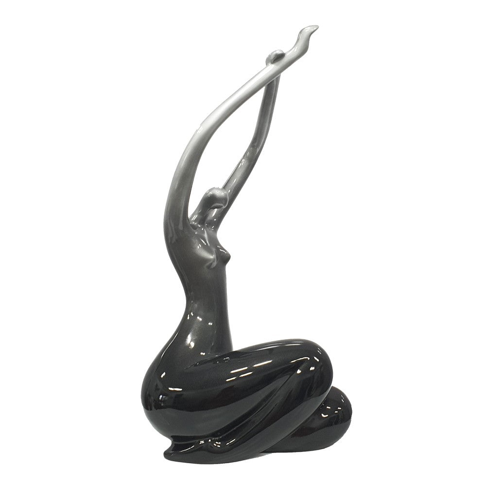 Dancing Style Lady Sculpture - Black
