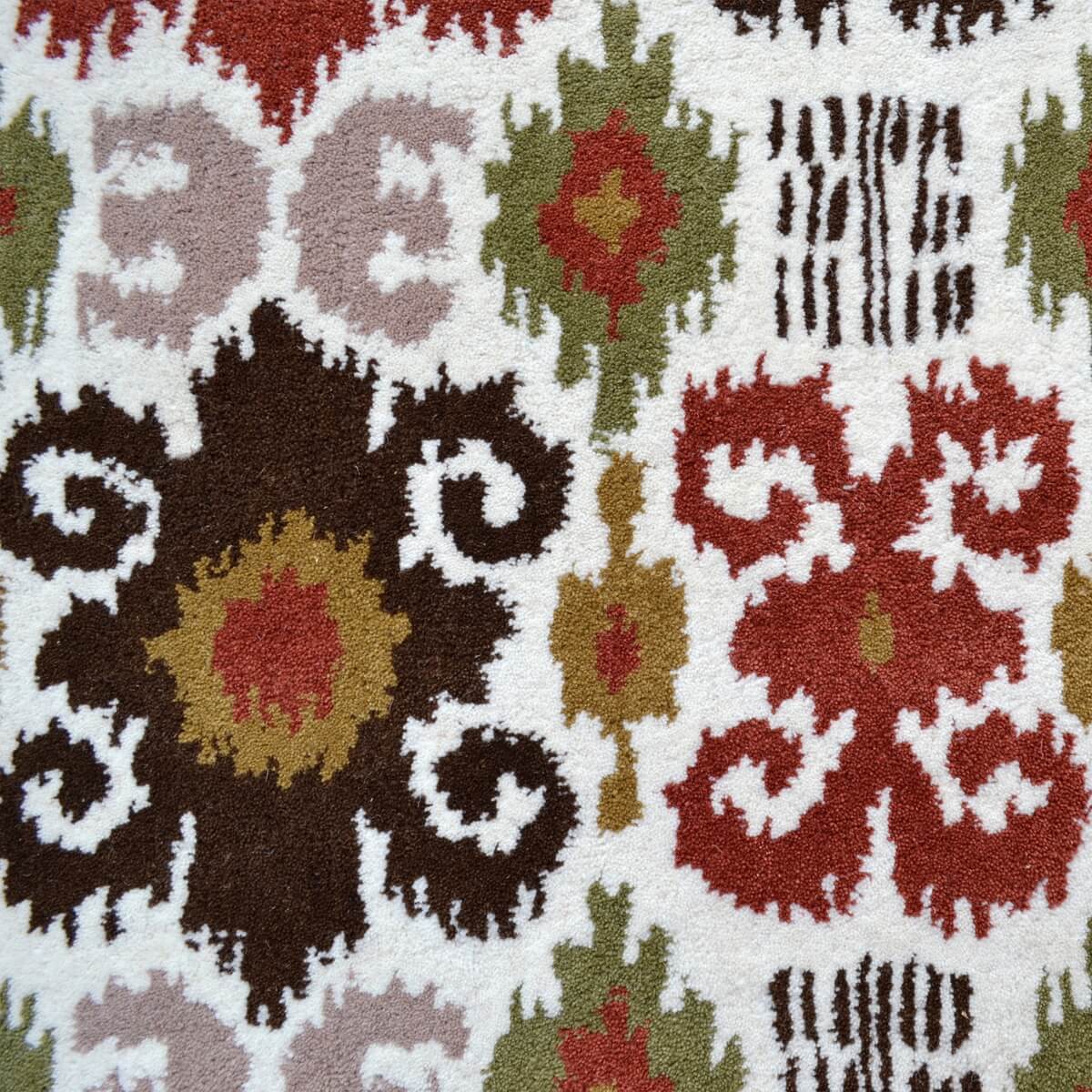 Dark Colors Abstract Handmade Woolen Rug (Available In 3 Sizes)