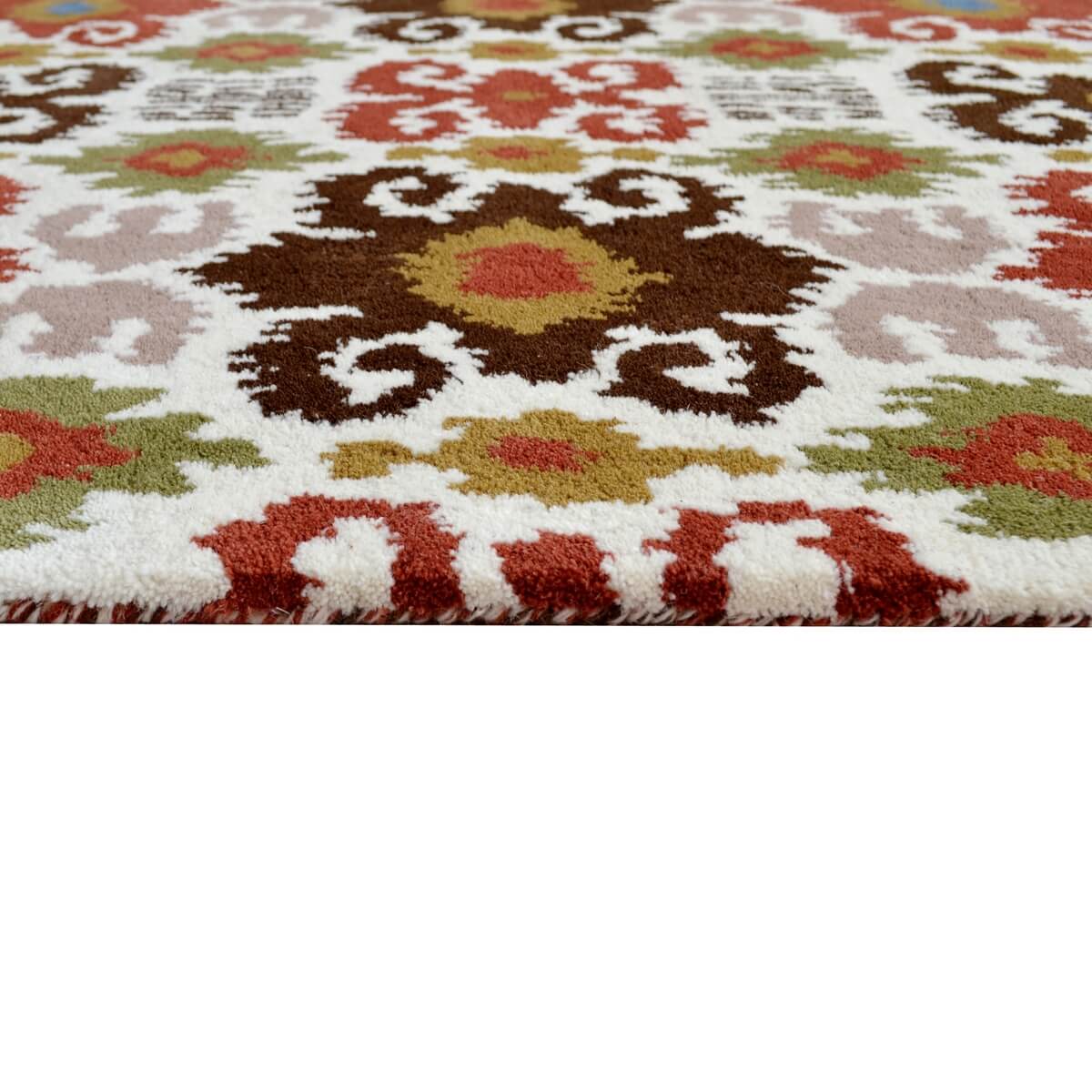 Dark Colors Abstract Handmade Woolen Rug (Available In 3 Sizes)