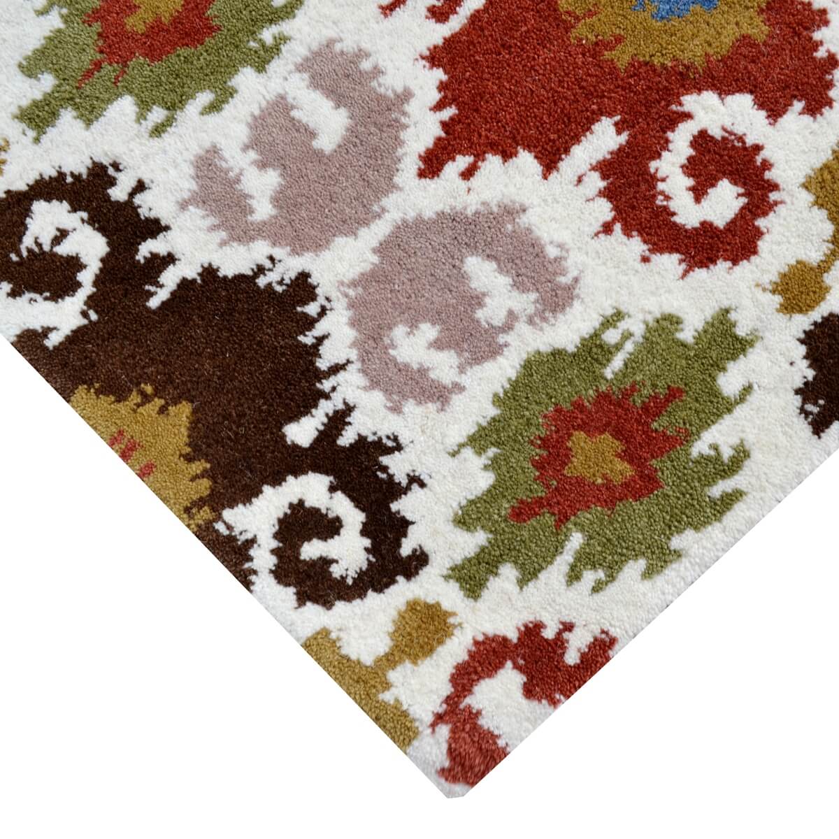 Dark Colors Abstract Handmade Woolen Rug (Available In 3 Sizes)