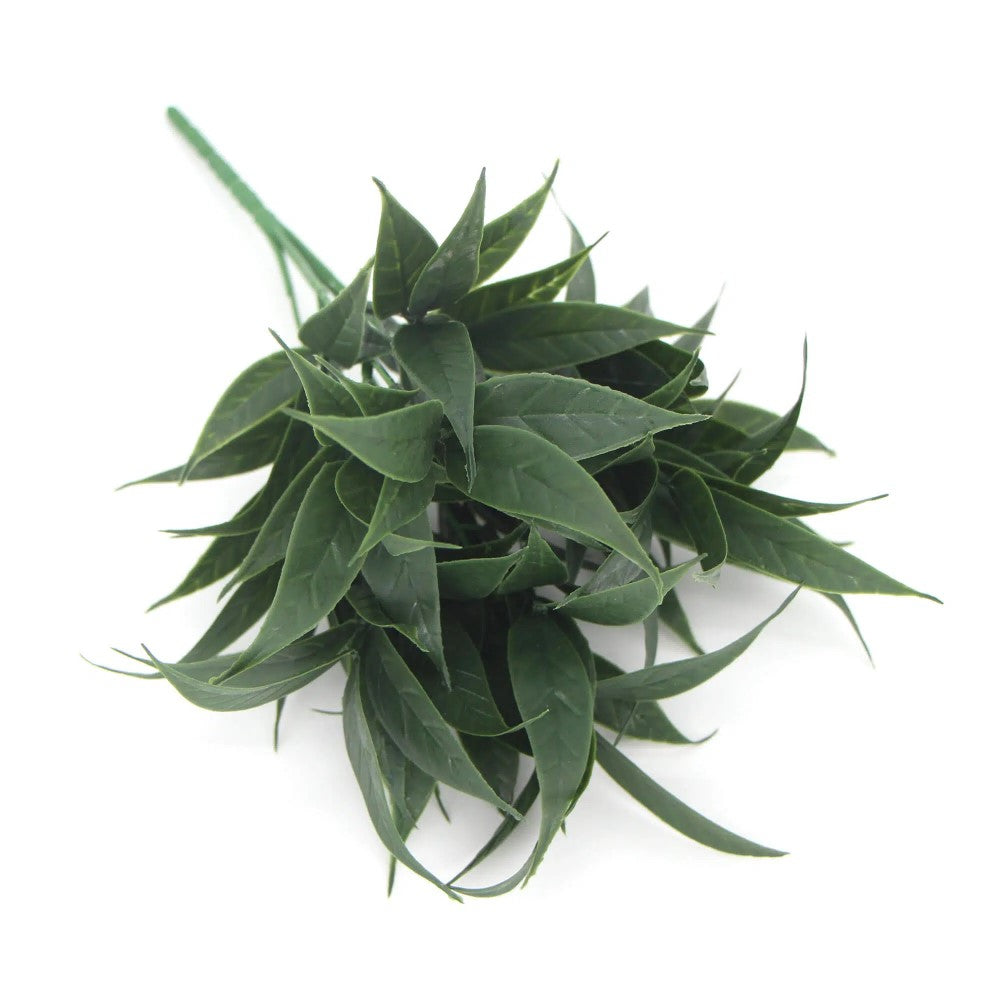 Dark Green UV Resistant Tipped Willow Oak Stem 30cms