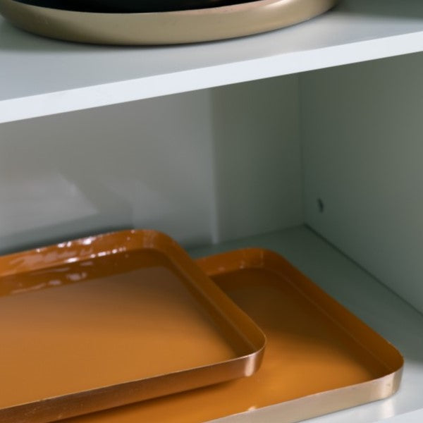 2 Pcs Dazzle and Decorate With Aluminum Trays - Gold