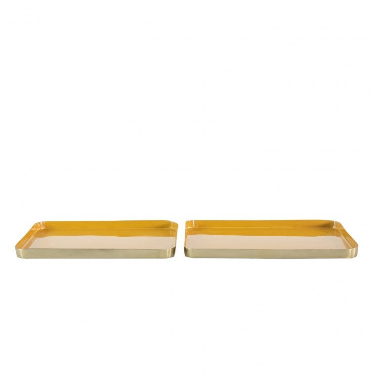 2 Pcs Dazzle and Decorate With Aluminum Trays - Gold