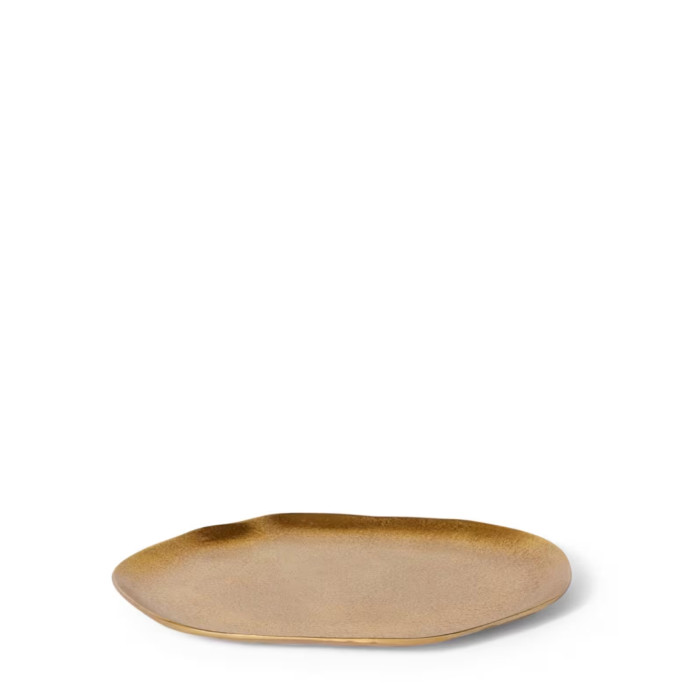 Decor Abelia Metal Tray - Gold - Available in 2 Sizes