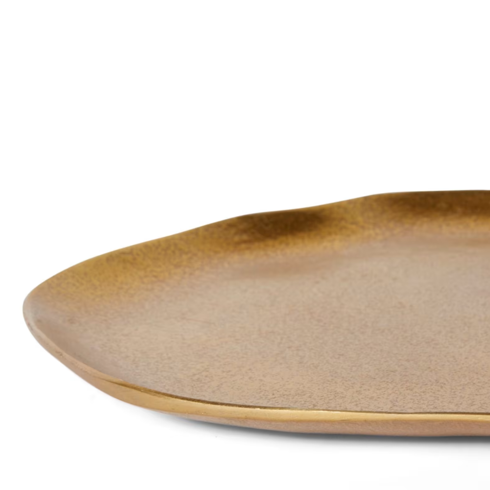 Decor Abelia Metal Tray - Gold - Available in 2 Sizes