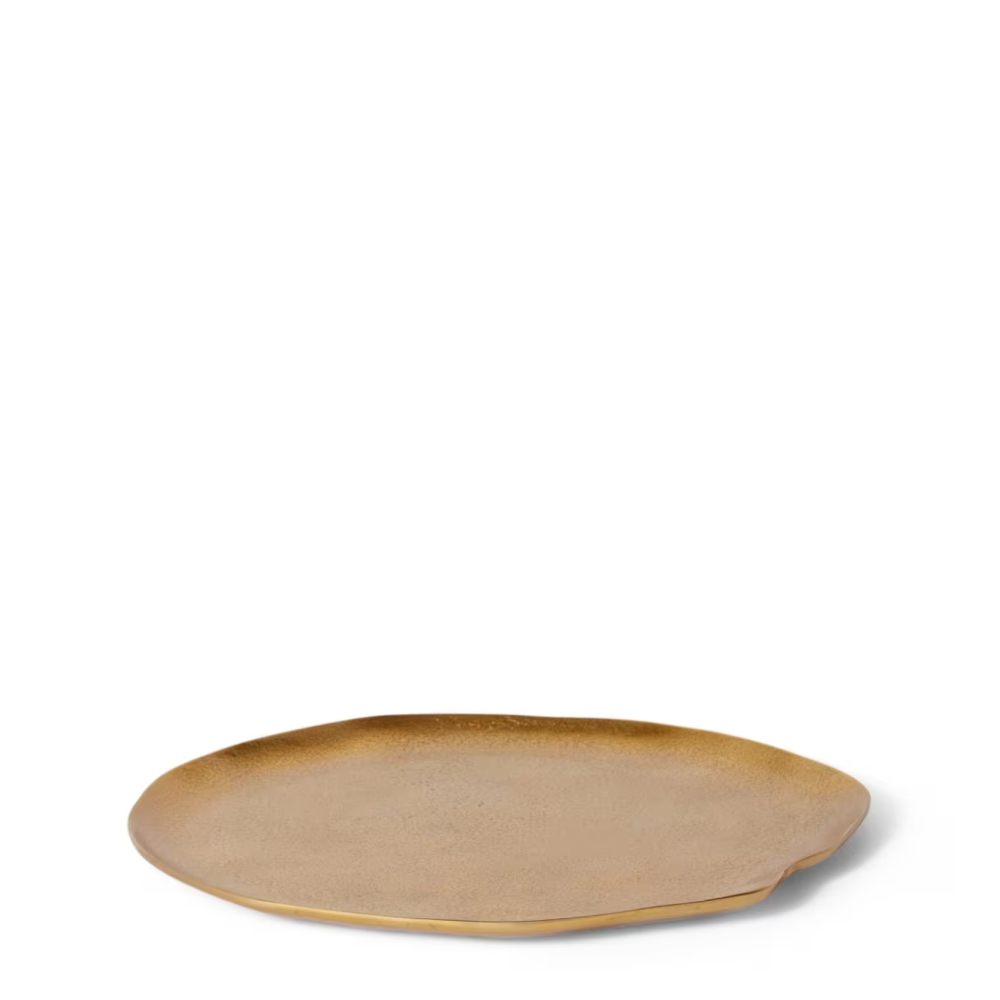 Decor Abelia Metal Tray - Gold - Available in 2 Sizes