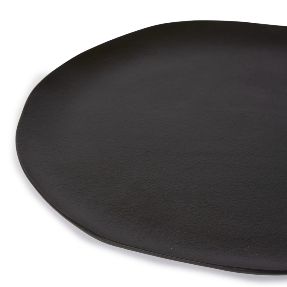 Decor Abelia Metal Tray - Black - Available in 2 Sizes