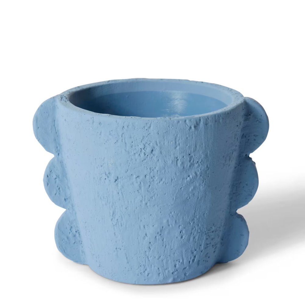 Decorative Blue Sutton Plant Pot - Blue - Available in 3 Sizes