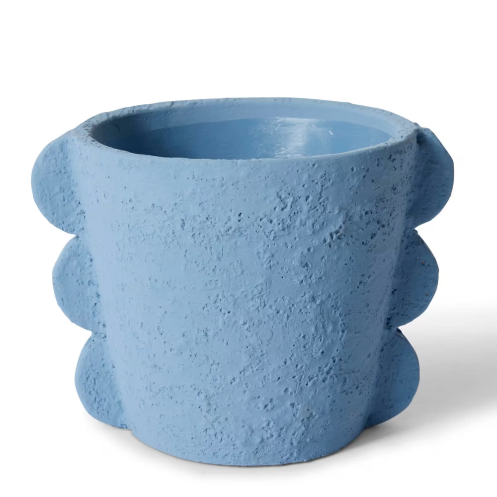 Decorative Blue Sutton Plant Pot - Blue - Available in 3 Sizes