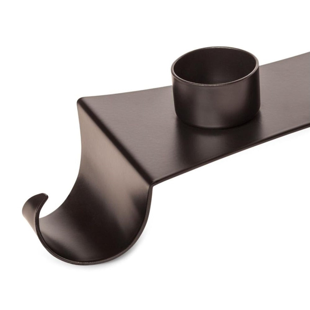 Decorative Double Black Metal Tealight Holders On Stand