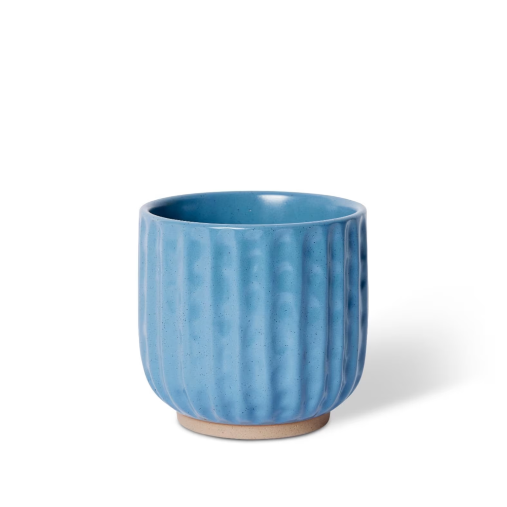 Decorative Emery Plant Pot - Blue - Available in 3 Sizes