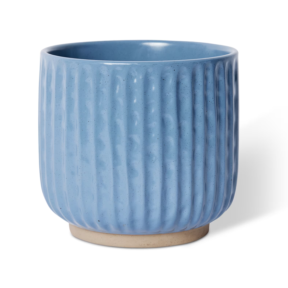 Decorative Emery Plant Pot - Blue - Available in 3 Sizes