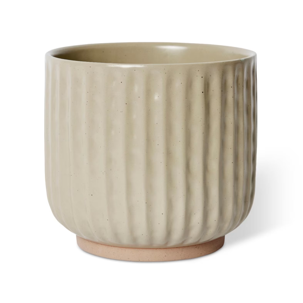 Decorative Emery Plant Pot - Green - Available in 2 Sizes