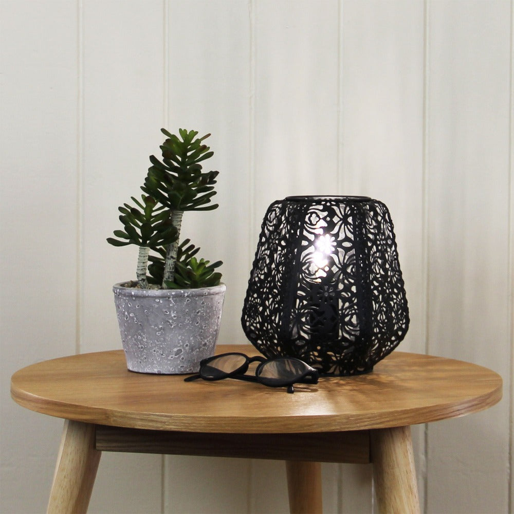 Decorative Floral Laser Cut Metal Lamp (Available in 2 Colors)