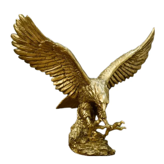 Decorative Golden Eagle Figurine - Large