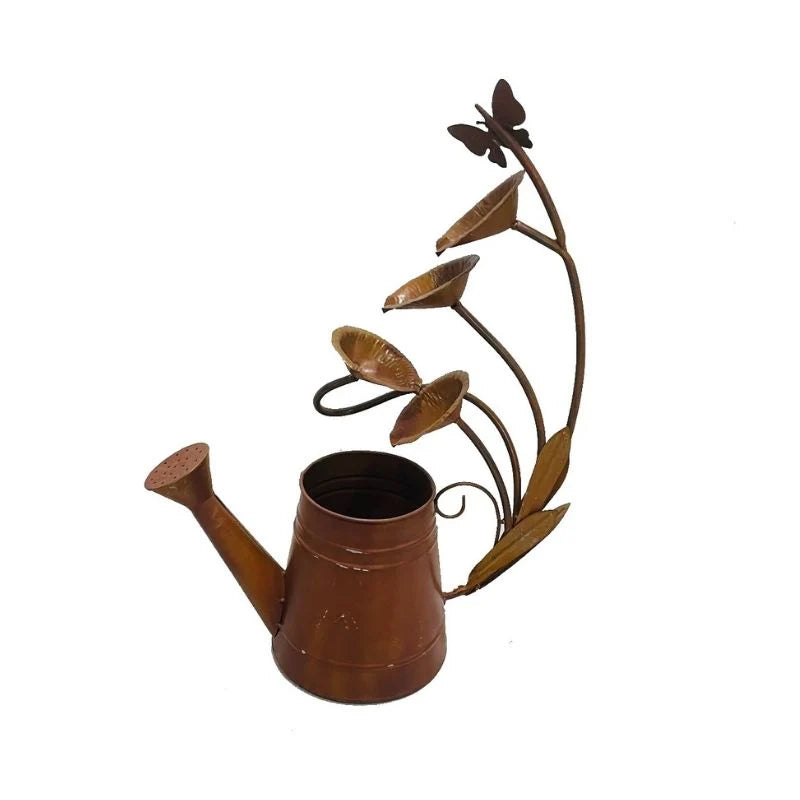 Decorative Lily pads Rust Watering Can