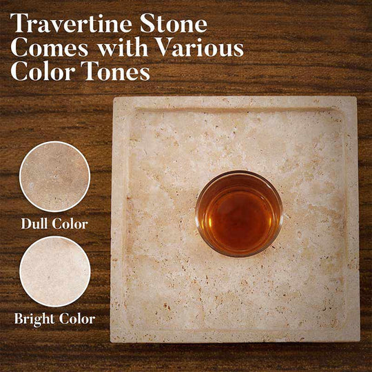 Decorative Marble Square Tray - Beige