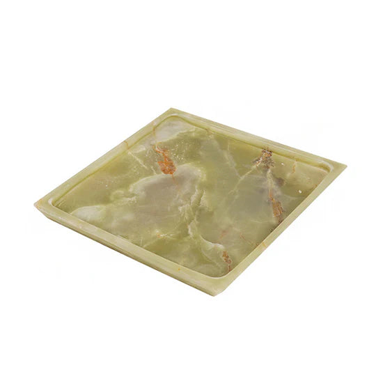 Decorative Marble Square Tray - Green