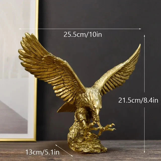 Decorative Golden Eagle Figurine - Medium