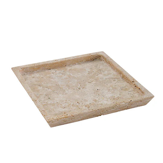 Decorative Marble Square Tray - Beige