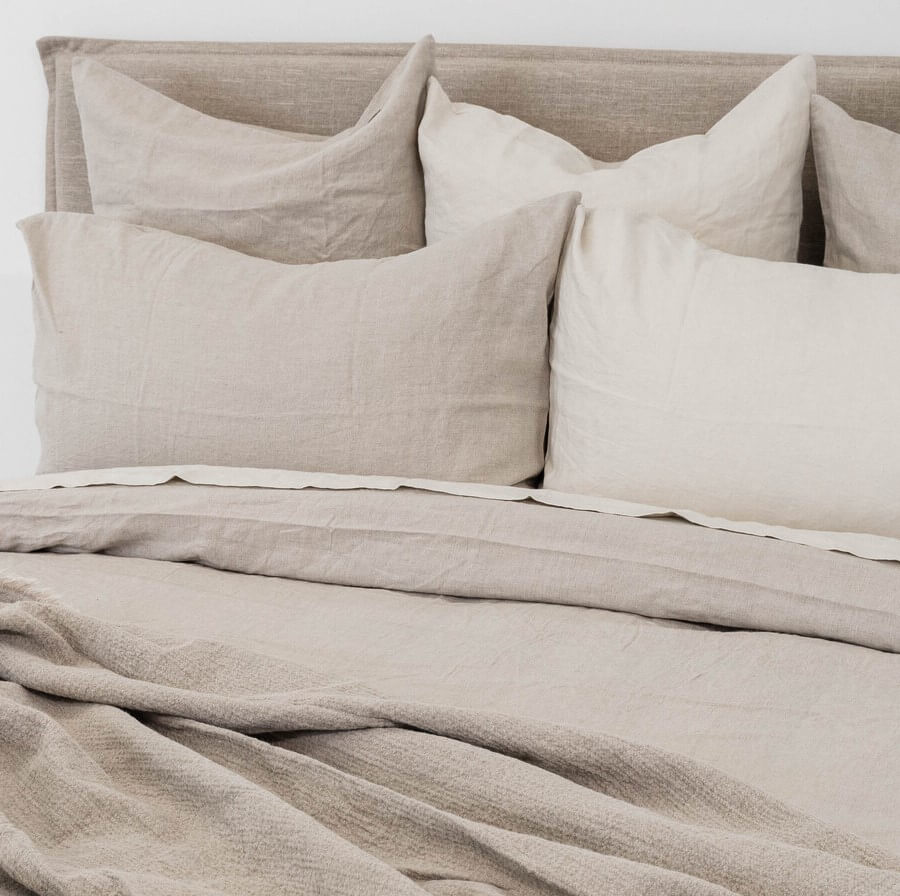 Delight Pure Linen 60 x 60cm Pillowcase Set of 2 - Alabaster