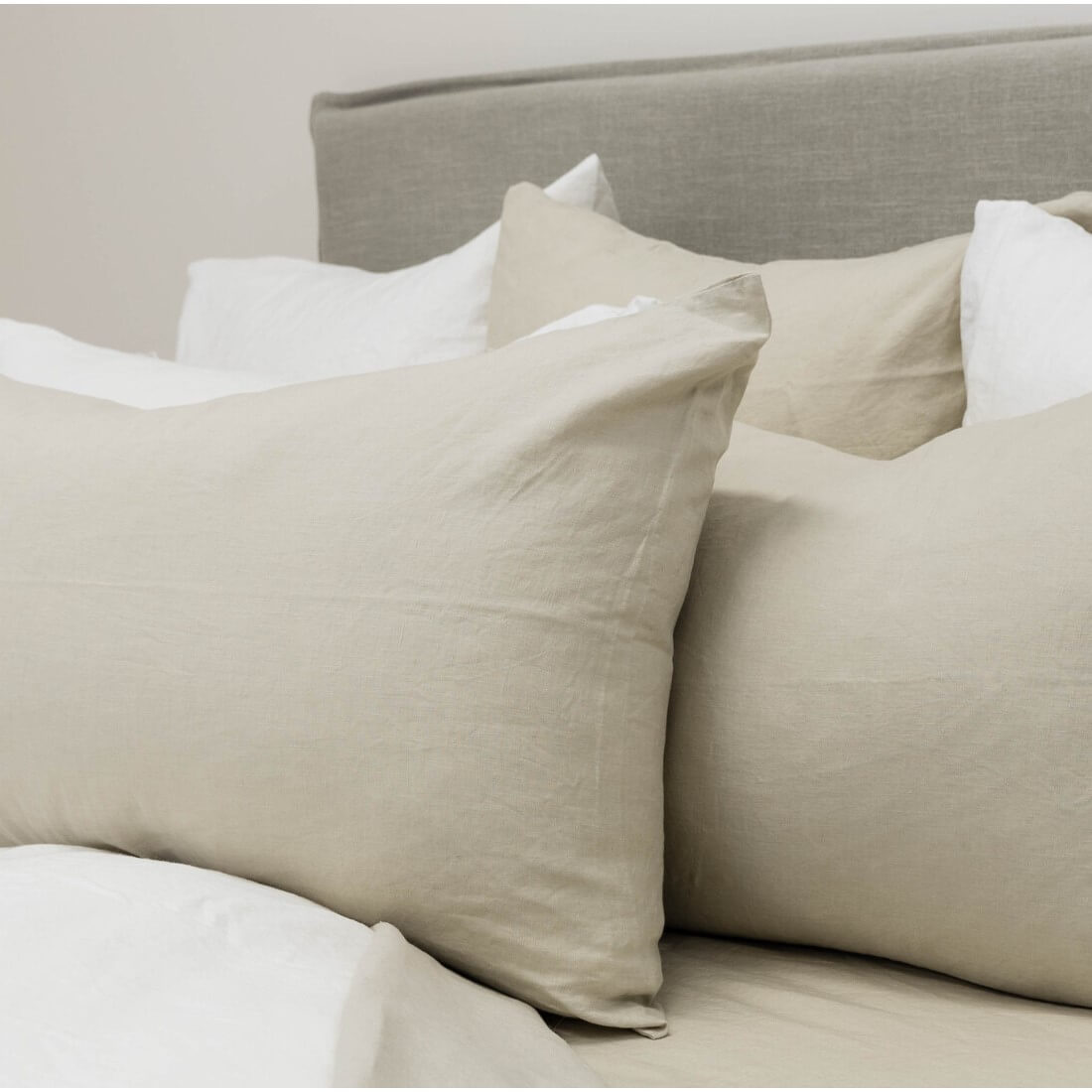 Delight Pure Linen 60 x 60cm Pillowcase Set of 2 - Buckwheat
