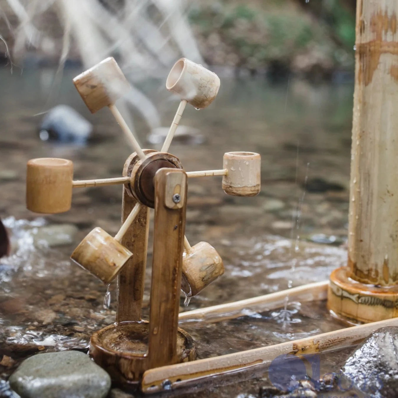 Delightful Wheel Bamboo Water Mill
