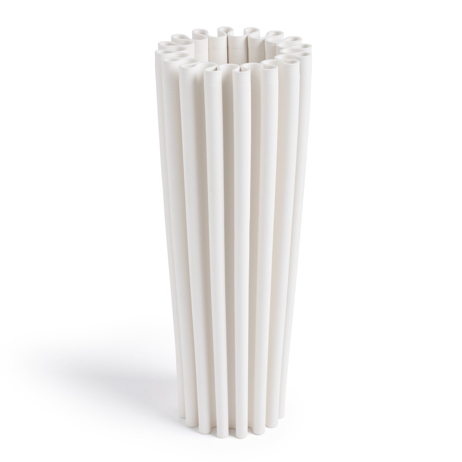 Delilah Crafted White Vase - 47cms