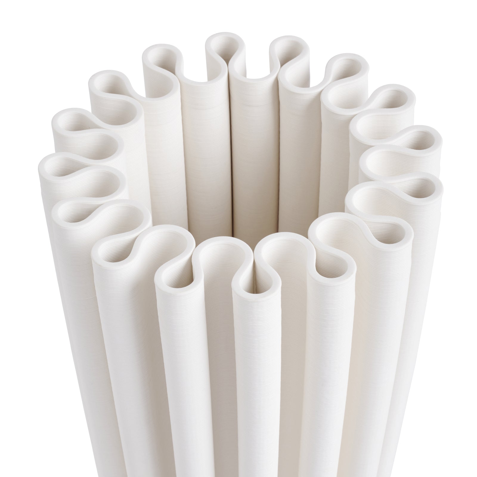 Delilah Crafted White Vase - 47cms