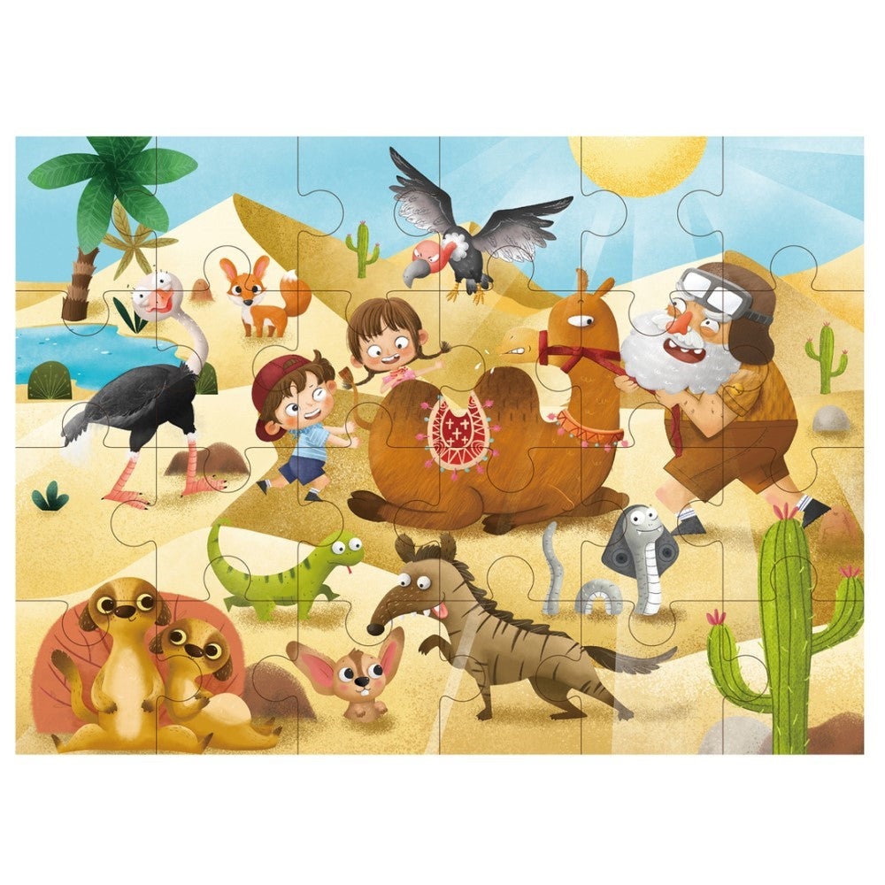 Desert Exploration Wooden Jigsaw Puzzle 24 Pcs