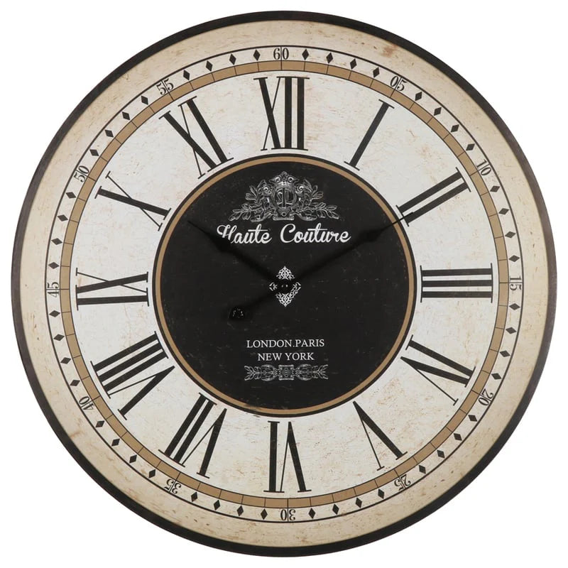 Designer Elegance Couture Wall Clock 60cms