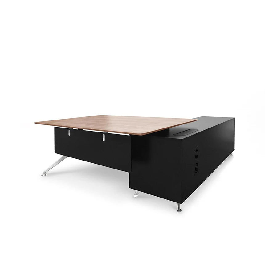 Designer Executive Office Desk Left Return - Walnut