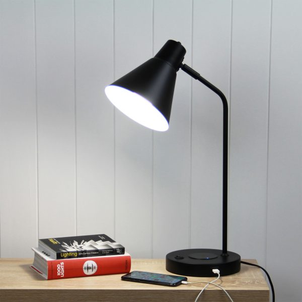 Desk Lamp with USB and Wireless Charging (Available in 2 Colors)
