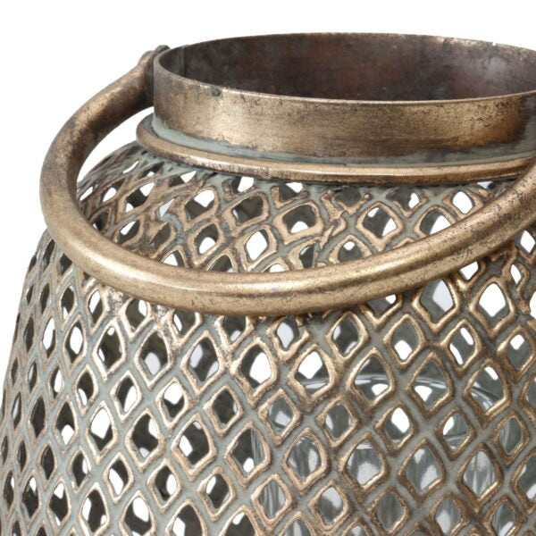 Diamant With Handle Pillar Candle Holder Lantern