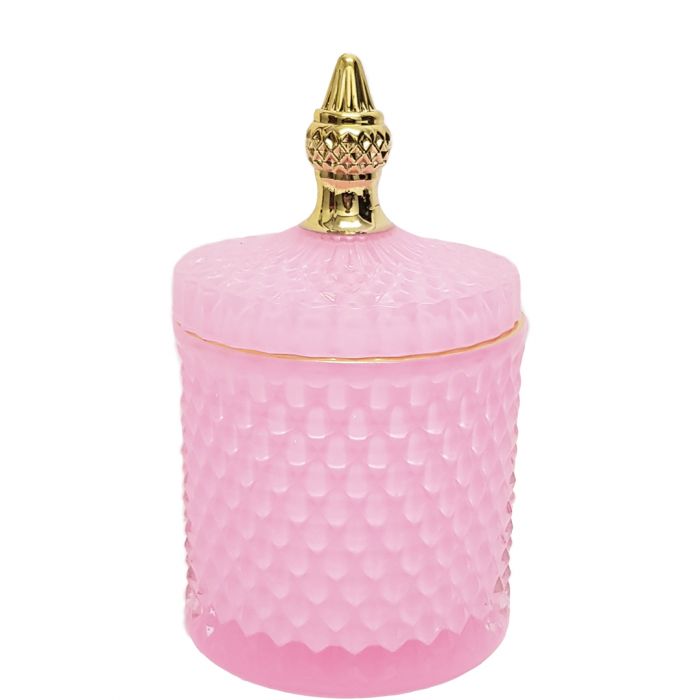 Diamond Designed Regina Gold Vintage Jar - Large- Available in 3 Colors
