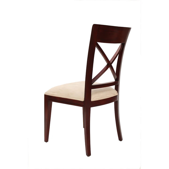 Distinctive Design Criss Cross Back Dining Chair - Dark Mahogany